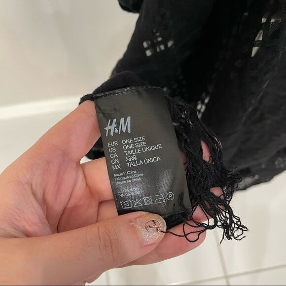 H&m Black Poncho One Size - Picture 6 of 7